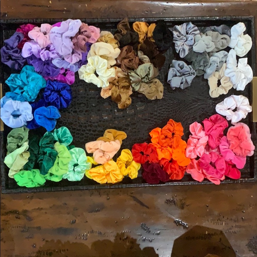 Collection of 78 scrunchies.